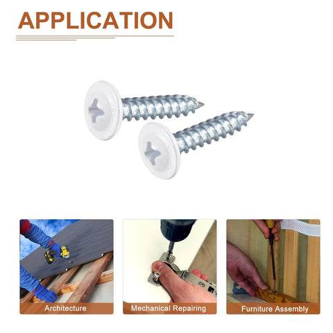 Image of 50 Piece Pack Size Eight Three Quarter Inch Phillips Head Self Tapping Screws Flat Head Carbon Steel High Strength