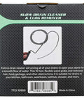 Packaging of Pro Grade 10 Foot Metal Drain Cleaner and Clog Remover With Flexible Drain Snake for Sinks and Pipes