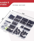 Complete 303 Piece Picture Hanging Hardware Kit With Heavy Duty Wall Hooks Drywall Anchors And Screw Assortment for organized storage.
