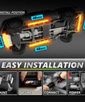 Aura Pro Underglow LED Lights Kit For Cars With App And Remote Control RGB Multicolor installation guide diagram.