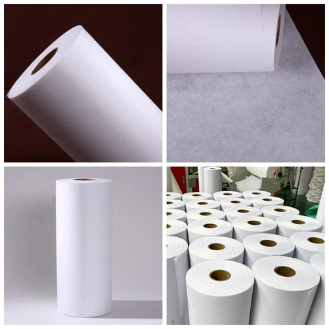 Straight Up Tough Industrial Filter Paper Roll For Machine Oil Cleanup with rolls and texture visible, 3 X 328 Feet size.