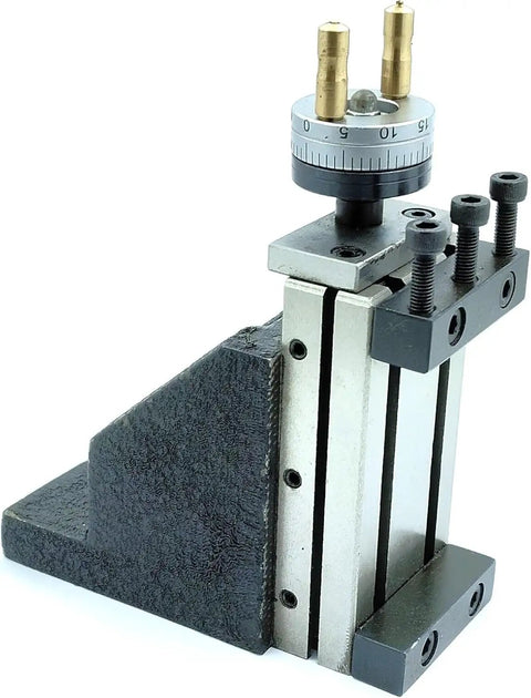 Premium Heavy Duty Mini Vertical Milling Slide For Lathe Tool Post Cross Slide Rack with scale for precise adjustments.