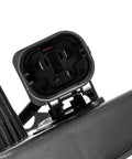 Engine Radiator Cooling Fan Assembly For BMW Direct Swap Fits 328i And 330i N52 Motors 4 Pin Connector close-up view.