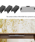 Rock Solid Under Desk Laptop Mount With Heavy Duty Black Bracket For Secure Storage And No Fuss Setup To Keep Your Workspace Neat And Super Functional All Week showing protective pads and clamps.