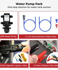 Components of Portable Propane Water Heater And Pump Kit For Off Grid Camping And RVs, Instant Hot Water With Tankless Gas Shower System