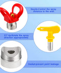 Airless Paint Spray Gun High Pressure 3600 PSI With 517 Tip And Swivel Joint Kit Nozzle Gasket Details