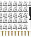 Killer Heavy Duty Upholstery Spring Clips Kit 50 Piece Couch Sofa Repair Set Screw In Furniture Springs with screws and screwdriver.