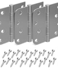 Heavy Duty Stainless Steel Ball Bearing Door Hinges For Interior And Exterior Use Outswing With Four Rounded Corners