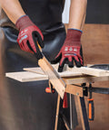Cut Resistant Nitrile Coated Safety Gloves With Firm Grip ANSI Cut A4 KG22N used in woodworking project