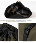 Interior view of Wader Bag Foldable with Changing Mat, showing storage capacity; includes boots and gear. Adjustable strap and buckle detail.