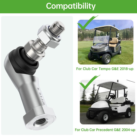 Right Hand Thread Ball Joint Tie Rod End Kit 2 Pack Fits Club Car Precedent 2004 Up And Tempo 2018 Up Golf Carts M12 X 1.25 RH Replaces OEM 102022601 102288301 Built Tough For A Smooth Responsive Ride. ball joint tie rod end with golf cart compatibility