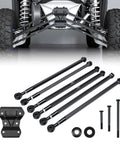 X3 Rear Radius Arms For Can Am X3 And X3 Max 72 Inch Durable Upgrade With Box Section Tubing And One Eighth Inch Wall Four Times Stronger Than Stock Adjustable Bushings For Precise Drifts And Smooth Handling installed on Maverick X3 rear suspension