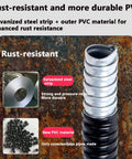 Rock Solid Flexible Metal Conduit With Kickass Flexibility And Protective Coated Steel Hose for Heavy Duty Electrical Wire Protection smooth corrugated tubing, showcasing rust-resistant galvanized steel and durable PVC.