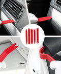 Magnetic Flexible Claw Grabber Pickup Tool With LED Light For Cars 24 Inch Reach 25 Piece Car Tool Kit Built For Snagging Loose Screws Vents Dashboard Pieces And Hard To Reach Bits shown with interior trim removal