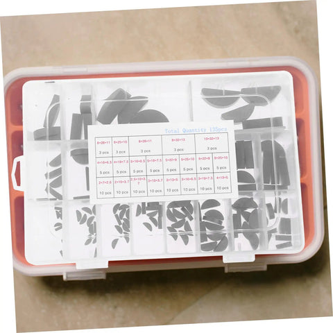 Crescent Key Set and Woodruff Key Kit with Half Moon and Semicircle Keyways, Metric Key Options in clear box