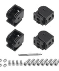 4 Pack Black Flexible Pivot Joint Connectors For 2020 Series Aluminum Extrusion Profiles Durable Zinc Alloy 180 Degree Rotation Screws And Tap Included For Easy 3D Printer Accessory Builds, black joint set