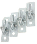 Built Like A Tank Rock Solid Wall Mounted Fence Post Hinges Set Of Four Premium Stainless Steel Gate Brackets With Zero Rust Finish, showing four silver brackets.