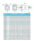 Technical drawing and specifications for Double Screw Ball Nut With Right Hand Thread For DFU Series flange nut and motion rail