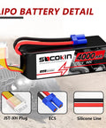 Beefy 22.2V 6S 4000mAh 80C LiPo Battery With EC5 Connector And Soft Case For X Class Drone Racing RC Quadcopter Airplane