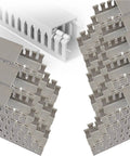 Open Slot Cable Management Raceway Kit 50 pcs cuttable wire ducts for home office server rack wiring, 4 inch width, PVC material