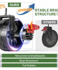 Heavy Duty Folding Double Decker Wagon With Brakes, 360-degree rubber wheel upgrade comparison showing stable brake structure