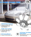 Ultra Bright 200W LED Garage Light With 8 Adjustable Panels for E26 E27 Sockets illuminating a car in a garage scene