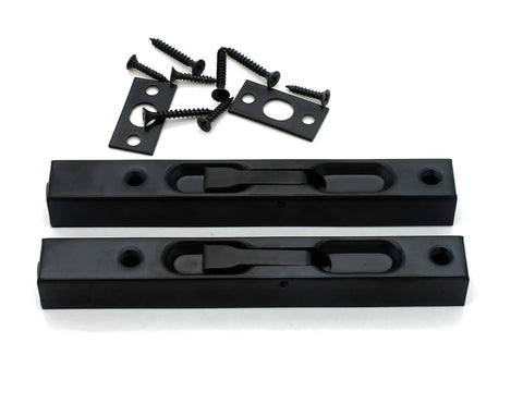 Concealed Sliding Bolt Lock For French, Composite, Wooden And Double Doors, 6 Inch Hidden Door Protector Bolt, 2 Pack