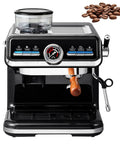 Dope Semi Automatic Espresso Machine With Built In Grinder And 20 Bar Pressure Pump, Rock Solid 18 Grind Settings Plus 2 In 1 Design With Milk Frother For Your Home Setup, Get That Shop Quality Latte Game Strong Without Hitting The Local Cafe Daily.
