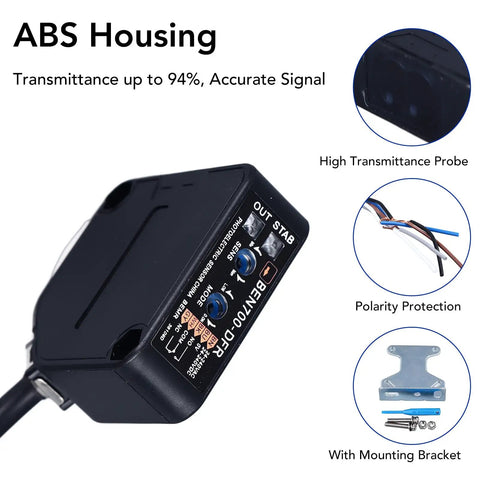 High Accuracy Infrared Photoelectric Beam Sensor With 70cm Detection Range Easy Install Diffuse Reflection Switch BEN700