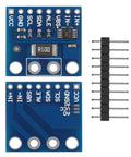 BiDirectional Current And Power Monitor Module Pack Of 5 With 0V to 36V Sensing And I2C Alarm, 20A Range, top and bottom view of modules