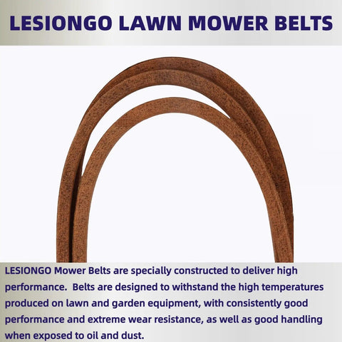 Beefy Aramid V Belt For Lawn Mower Decks 52 Inch One Half Inch Wide 132 Inch Long Replacement on plain background