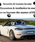 Convertible with Dope Aluminum Anime Soot Sprites License Plate Frame for Cars Cute Car Accessory against scenic view