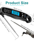 2-In-1 Instant Read Meat Thermometer With Dual Probes, Ultra Fast Digital Food Thermometer With Backlight, size dimensions