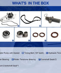 Honda Timing Belt Water Pump Kit With Beefed-Up Tensioners includes timing belt, water pump, tensioner, and seals overview