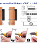 Installation guide for Top Shelf Heavy Duty 3 Inch Matte Black Cabinet Pulls 10 Pack with dimensions and tools.