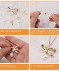 Must Have 6 Pack Pin To Pendant Converters In Gold And Silver Copper Finish For DIY Jewelry Making Pendant Converter Pin Necklace Adapters Compatible With 8mm 13mm And 20mm Components, showing conversion process from brooch to pendant.