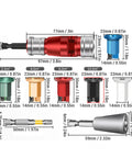 Badass Drill Wire Stripper Kit Cuts AWG 6 Through 14 Solid House Wiring Fast And Effortless No Sweat Electrical Connector Twisting Adapter with multiple sizes.