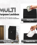 Heavy Duty Metal Donation Box With Slot And Lock For Cash Drops A No Nonsense Solution For Donations Suggestions Or Ballots Pre Drilled