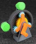 DIY Mechanical Gear Transmission System Principle Kit Planetary Gear Model with colorful 3D-printed gears on display