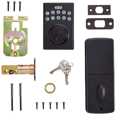 Modern Matte Black Electronic Keypad Deadbolt With Auto Lock And Smooth Touchscreen Keyless Entry No Sweat Setup For Home Security Keeps Your Digs Locked Down Customizable User Access