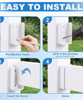 Installation steps for 20 Pack White Vinyl Fence Rail Mount Brackets U Mount Bracket Kit for railings and fences 2x3.5 inch