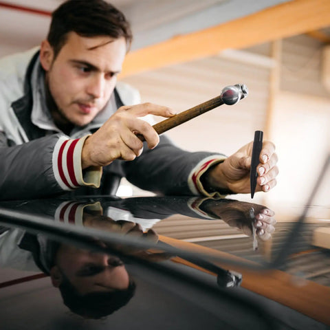 Tough As Nails Auto Body Hammer And Car Dent Repair Pen for quick panel fixes and metal smoothing in action.