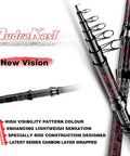 Travel Ready High Carbon Fiber Telescopic Fishing Rod And 12 Plus 1 Full Metal Spinning Reel Combo With X Warp Pattern Design