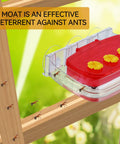 Window Hummingbird Feeder With Strong Suction Cup No Fuss 10oz Red Outdoor Bird Feeder With Built In Moat Easy To Clean And Refill