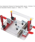 Heavy Duty Aluminum Rail Coping Sled For Router Table Pro Grade Adjustable From Zero To Forty Eight Millimeters And Clamps Up To One Hundred Forty Five Millimeters