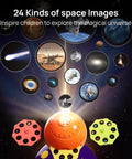 Talking Astronomy Solar System Model Kit For Kids With Immersive Projector, Exhibits 8 Planets Orbiting The Sun On Any Surface, STEM Toy For 5 Plus Year-Olds, Hands-On Space Science Learning, Turns Ceilings Into A Planetarium. Projector kit with space image discs