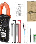 Bluetooth Digital Multimeter With Clamp On Meter 7200APP TRMS 6000 Counts and accessories including probes and batteries