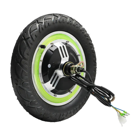 Level Up Your Ride With This Dope 12 Inch 36V 500W Brushless Hub Motor Rear Wheel featuring heavy duty disc brake and M14 axle.