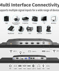 Heavy Duty 27 Inch Full Hd Industrial Touchscreen Monitor With Plug And Play Embedded Pc multi interface connectivity ports for devices.