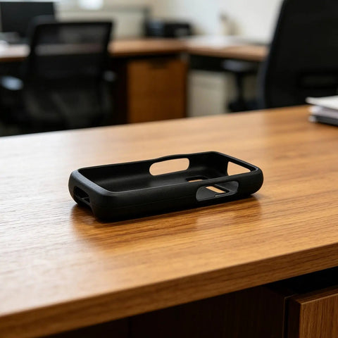 Tough As Nails Nonslip Boot With Crush Proof Armor And Tight Fit For K3S Barcode Scanner on wooden desk